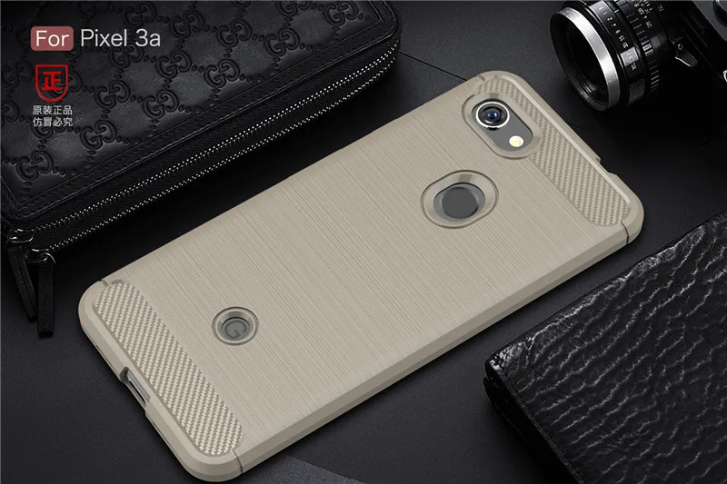 gray Для Google Pixel 3A/3A XL чехол противоударный из углеродного волокна силиконовый бампер задняя крышка для Pixel 4 2 2XL 3 3XL Мягкий защитный чехол - Цвет: gray