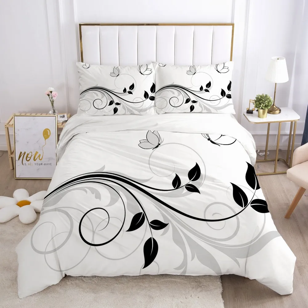 

3D Design Duvet Cover Sets Bedding Sets Quilt Covers Pillow Cases Full Twin Single Double Size Simple Flower Custom Bed