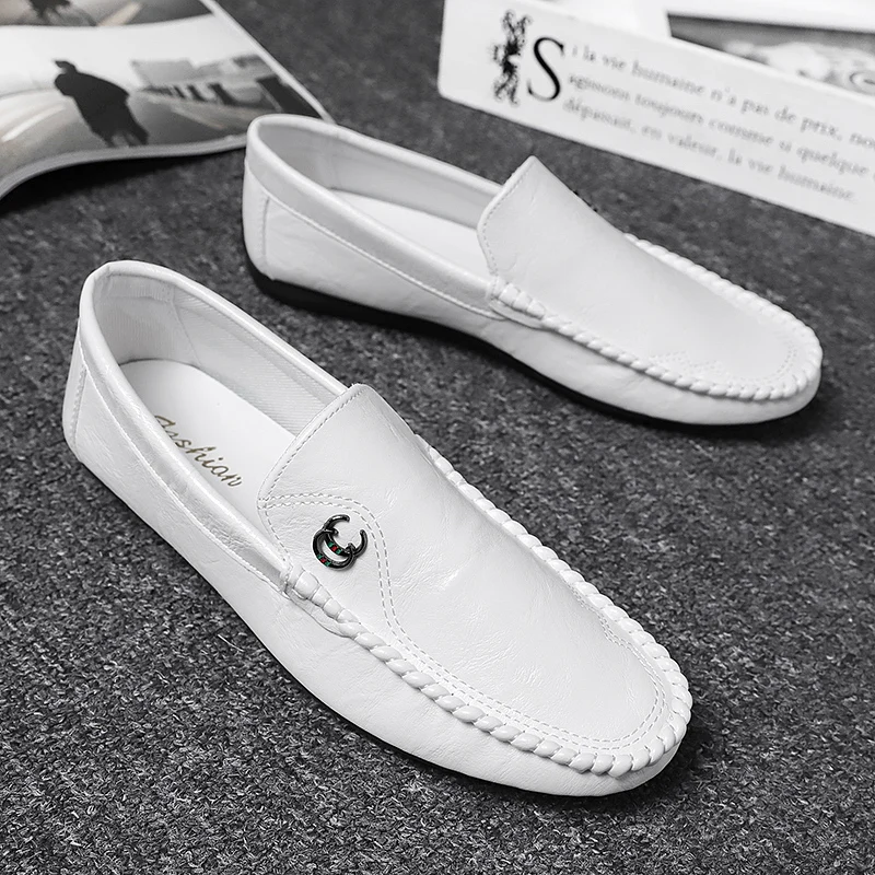 

Men's luxury casual shoes lightweight slip over driving shoes 2021 new summer breathable camosin shoes men's driving shoes