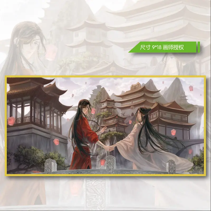 

Брошь с изображением манги Donghua Heaven, официальное благословение Xie Lian Hua Cheng, цветная бумажная брошь-значок, цветная бумага BL Tian Guan Ci Fu