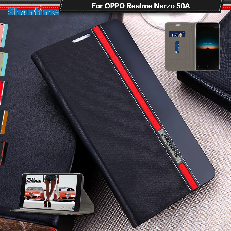 

Чехол-книжка для OPPO Realme 50A, из искусственной кожи
