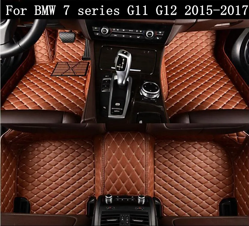 

Роскошные кожаные автомобильные 3D коврики для 15-17 BMW 7 серии G11 G12 2015 2016 2017 EMS бесплатная доставка