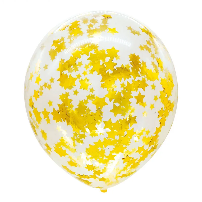 10Pcs balloon 10 шт Прозрачные Шары конфетти далд звезда баллон из гелий детский душ балон надувной шар День рождения деко взрослый Свадебный шар - Цвет: 10Pcs balloon