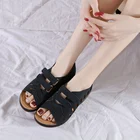 Женские босоножки Lostisy, однотонные дышащие босоножки с перекрестным ремешком, с ремешком на щиколотке, большие размеры 35-43, 2021