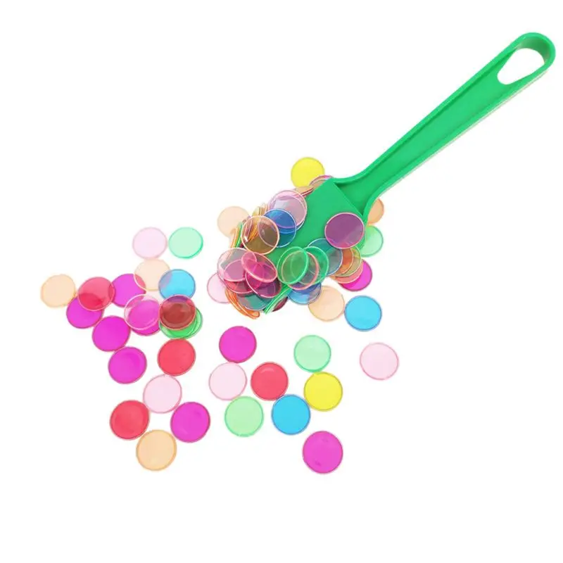 

Montessori Learning 1 Set Toys Magnetic Stick Wand Set With Transparent Color Counting Chips With Metal Loop