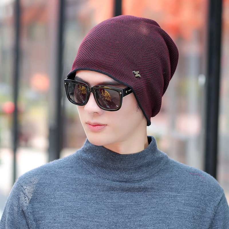 LOVINGSHA модные дизайнерские женские теплые шапки мужские шапки вязаные Skullies мешковатые шапки для девочек из искусственного меха зимние шапки HT125 - Цвет: Красный