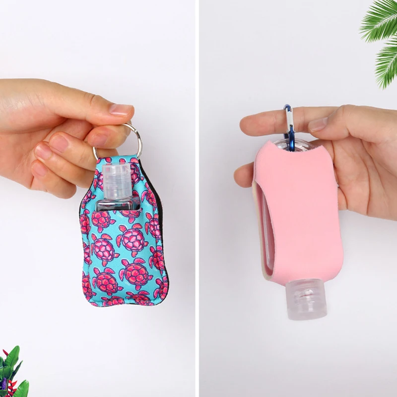 2PCS/1PCS Portable Travel Hand Sanitizer Gel Holder With Keychain Refillable Convenient Soap Liquid Bottle For Children | Дом и сад