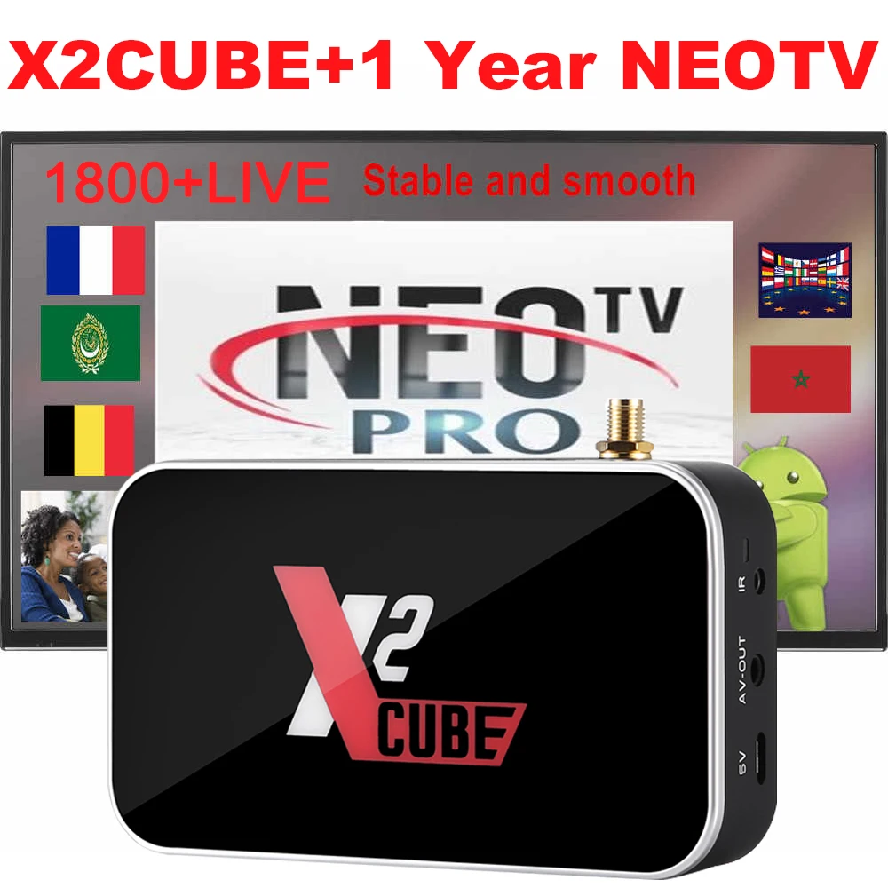 ТВ приставка android NEO tv ip tv подписка Европа французский арабский итальянский язык Бельгия IPTV испанский код M3U mag бесплатный тест VS NEO tv pro 2