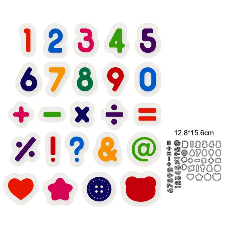 

Metal Cutting Dies Cut Mold Numbers Symbol Set Christmas Decoration Scrapbook Paper Craft Knife Mould Blade Punch Stencils dies