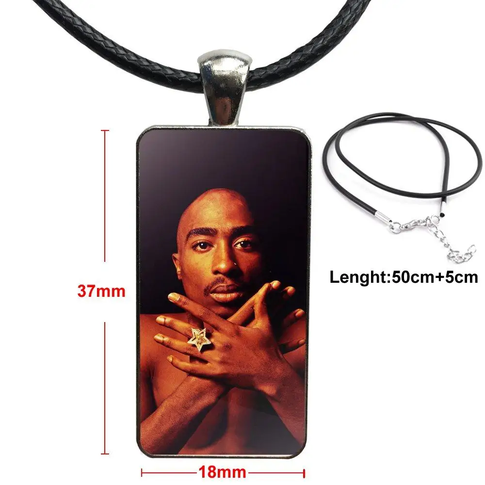 Фото Роскошная печать 2pac Тупак Шакур модный стеклянный подвесной брелок Роскошная печать 2pac Тупак Шакур модный стеклянный подвесной брелок