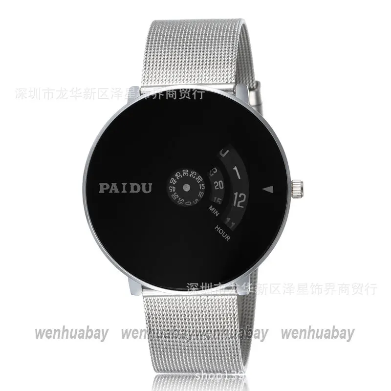 

Men's and Women's Steel Belt Trend Personality Large Dial Quartz Watch