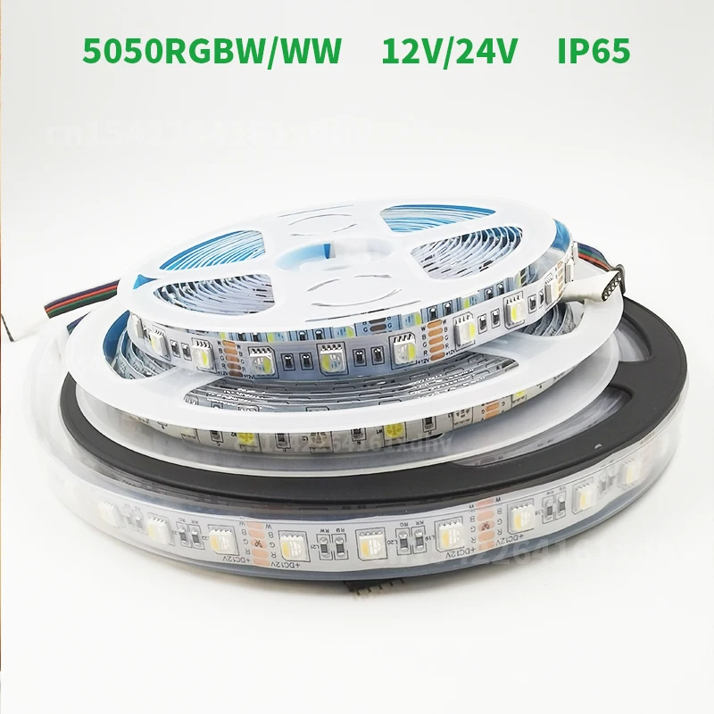 

FLDJL 5M 300leds DC 12V 24V RGBW/RGBWW 4 color in 1 led chip 60Leds/m Waterproof IP65 5050 SMD flexible LED Strip light