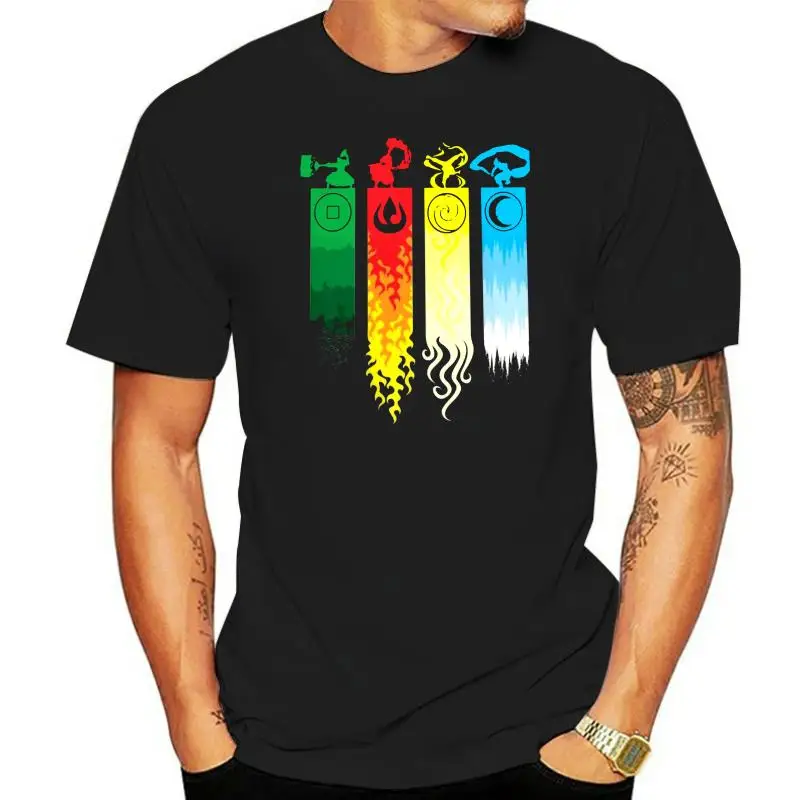 

Male Avatar The Last Airbender T shirt Game Four Elements Tee Harajuku T-Shirt o-neck tshirt Top deisgn Casual harajuku