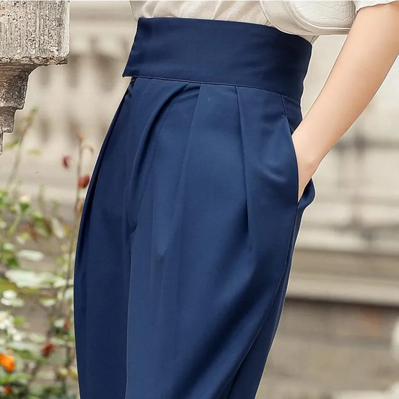 

HziriP Work Wear Formal High-waist Pleated Carrot Pants Women 2020 New Autumn OL Harem Pants Fashion Casual Suit Trousers Female