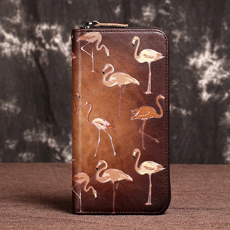 Женский кошелек с несколькими картами принтом фламинго сумки на запястье