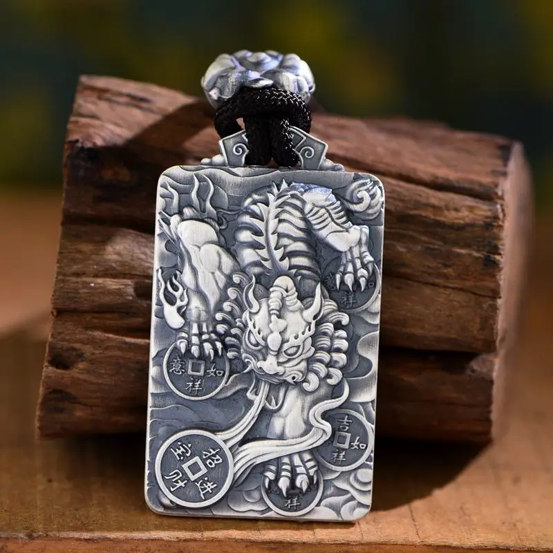 

Новинка, подвеска «счастливые деньги» Pixiu, сидящий Гуань гонг, Мужская подвеска-ожерелье с Властителем и транспортировкой зла