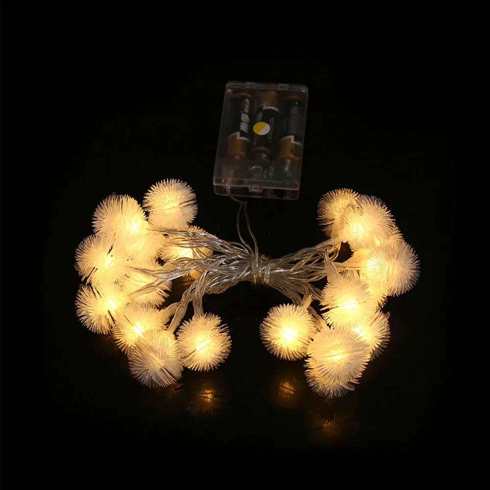 10LED/20LED/40LED Светодиодная звезда/Снежный помпон сказочная Гирлянда для