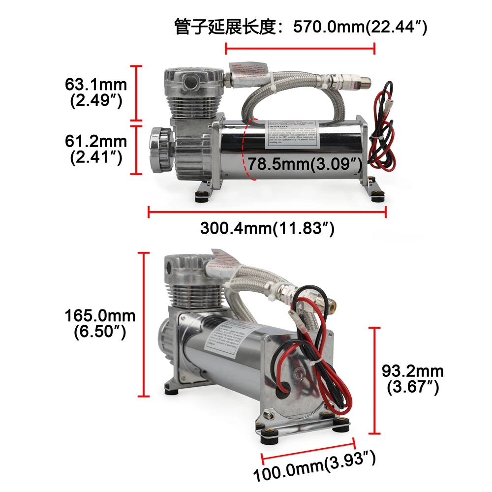 Универсальный автомобильный воздушный подвесной компрессор/насос DC 12 В 480c MAXPOWER