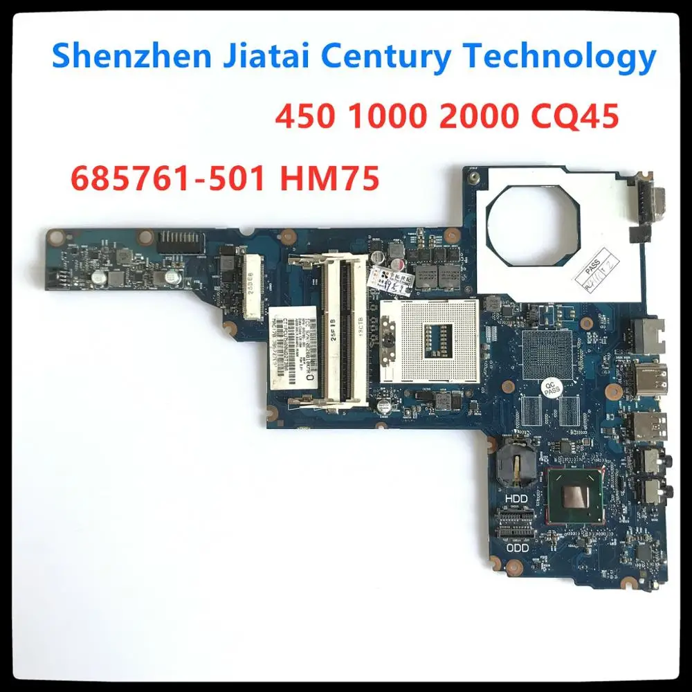 685761 501 Материнская плата для ноутбука HP 250 240 1000 CQ45 001 601 HM75 Core i5 или i3 100%