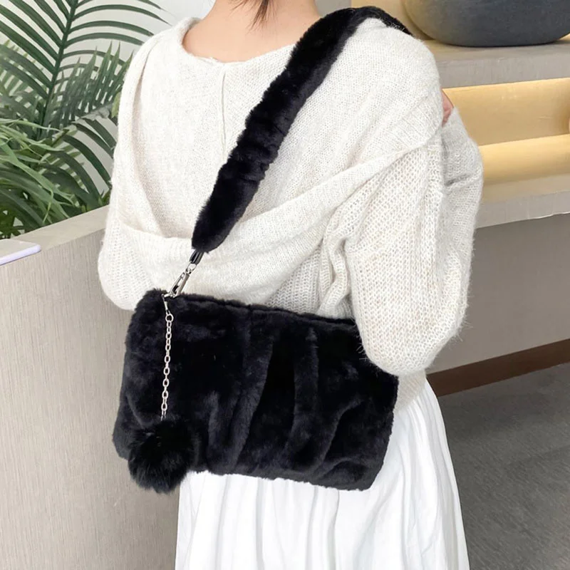 

Bags Women Shoulder 2020 Latest style Plush Western chain bag Messenger Large Capacity fashion Crossbody Bag For