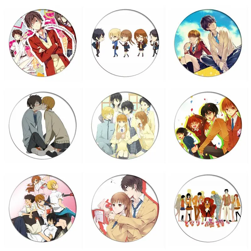 

My Little Monster Cosplay Badges Mizutani Shizuku Brooch Icon Yoshida Haru Collection Bags Breastpin for Backpacks Clothing