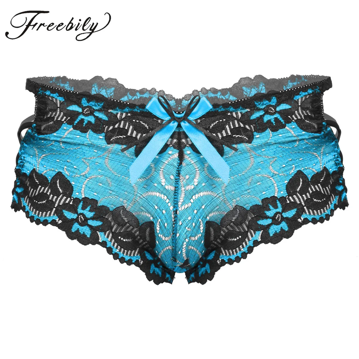

Mens Sexy Lace Panties Lingerie Transparent See Through G-strings Thongs Underwear Gays Crossdress Nightwear Underpant Briefs