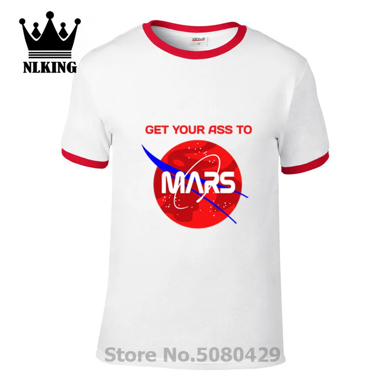 Забавная футболка в стиле юмора из ануса к Марсу Мужская с дизайном Mars футболки