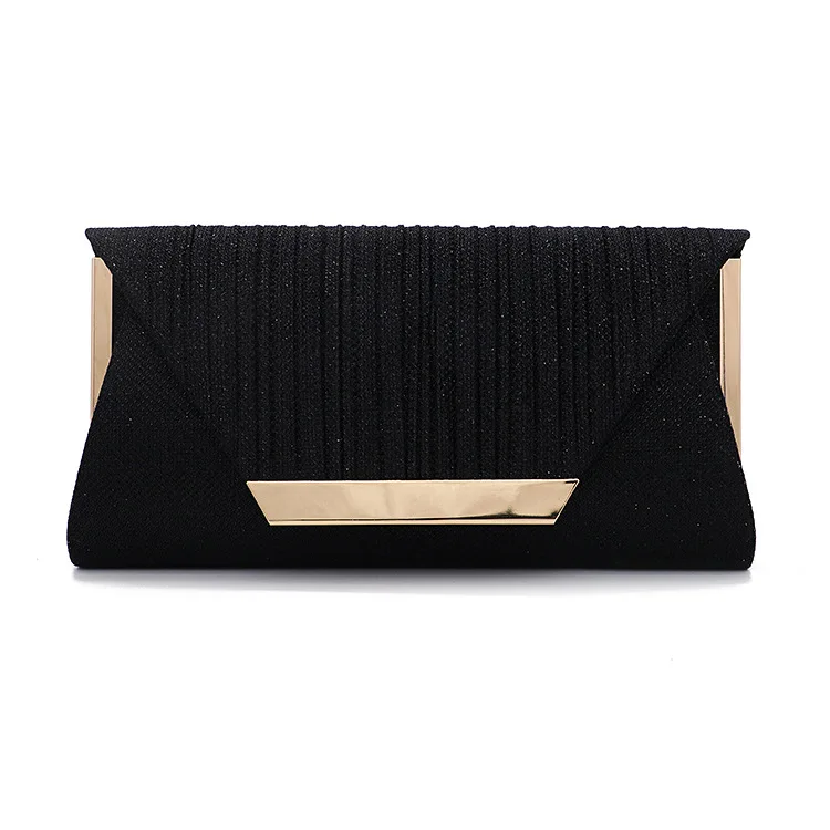 

MONNET CAUTHY Summer New Evening Bags Fashion Solid Color Gold Silver Black Champagne Ladies Clutch Bag