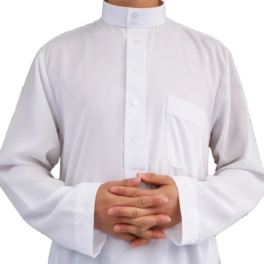 

White Islamic Arab Designs Men Clothing Jubba Thobe Daffah Male Muslim Traditional Costumes Dubai Arabic Turkish Kaftan