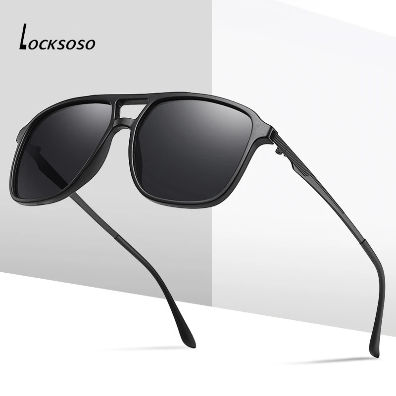 LOCKSOSO солнцезащитные очки для мужчин 2020 поляризационные модные Uv400 брендовая