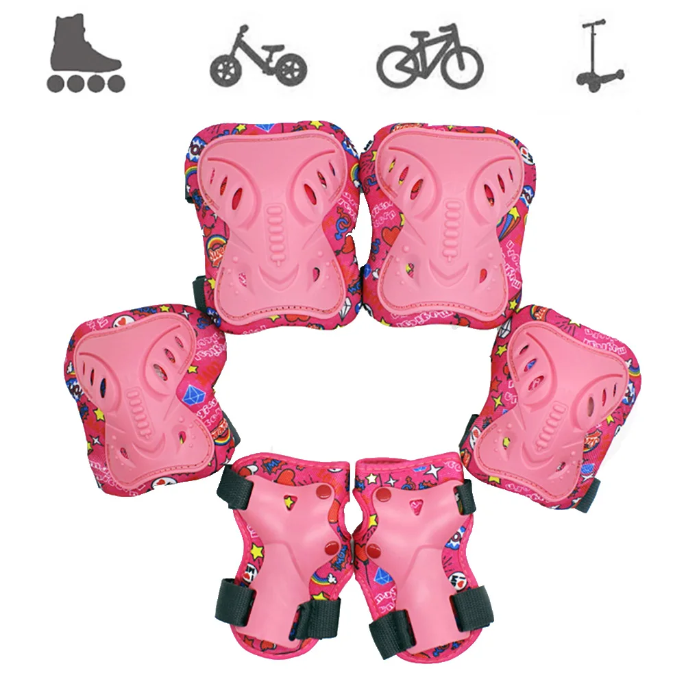 6 шт. детский наколенник для катания на роликах|Лыжные нагрудники| |