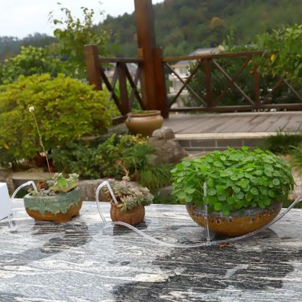 

Automatic Irrigation System Electronic Self Watering Timer Device With Hose Double Pump For Indoor Drip Potted Plants Style3