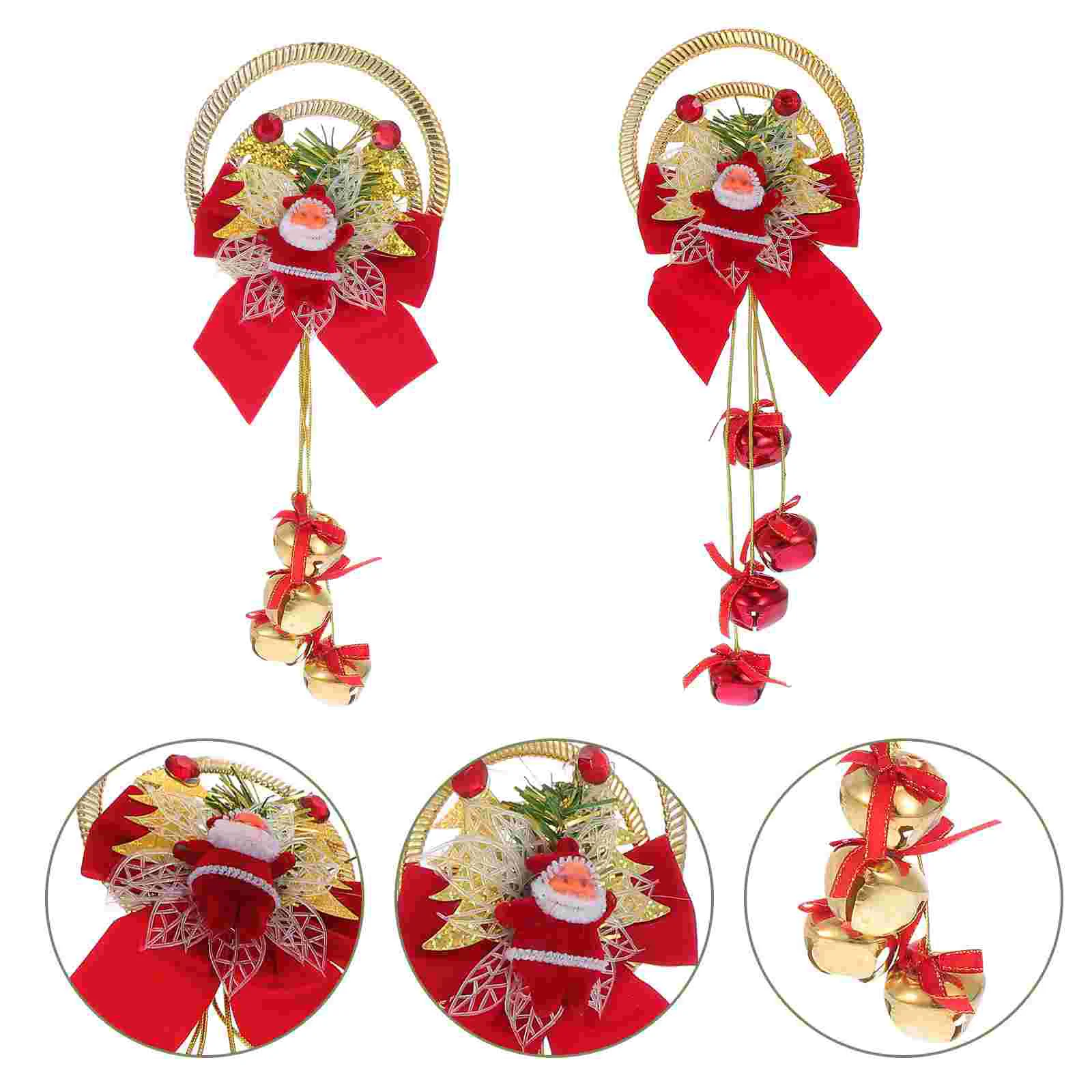 

2pcs Practical Bell Pendants Beautiful Christmas Tree Ornaments (Assorted Color)