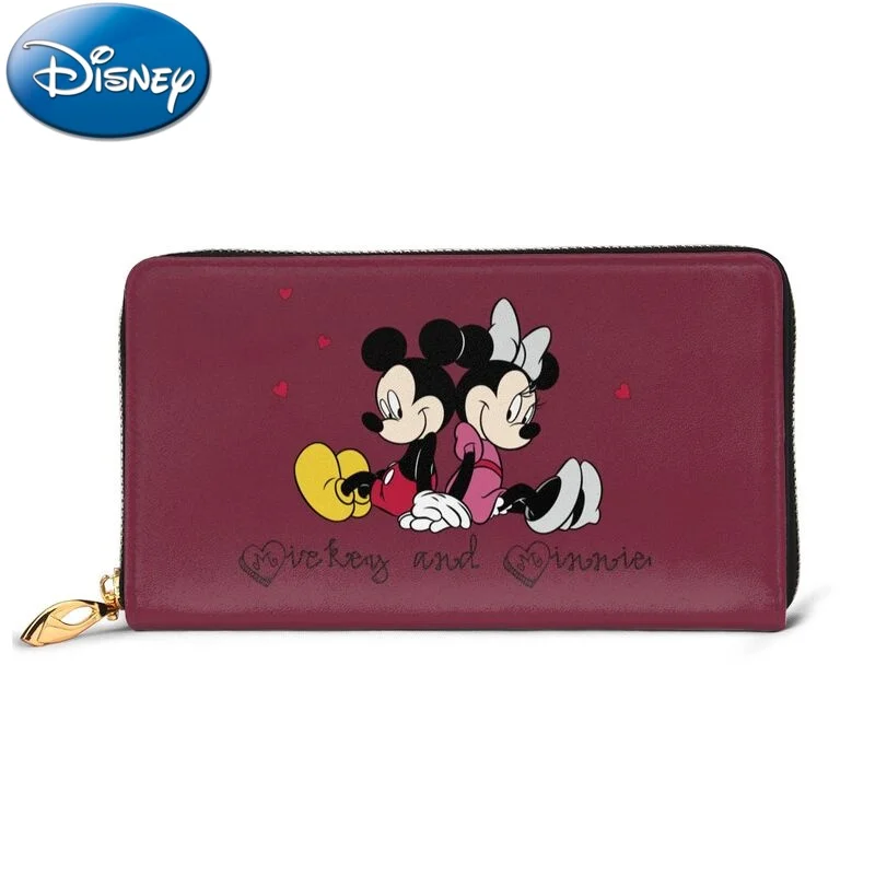 

Длинный кожаный кошелек из мультфильма Диснея, многофункциональный клатч высокого качества, кредитница, дизайнерская сумочка для мелочи, р...