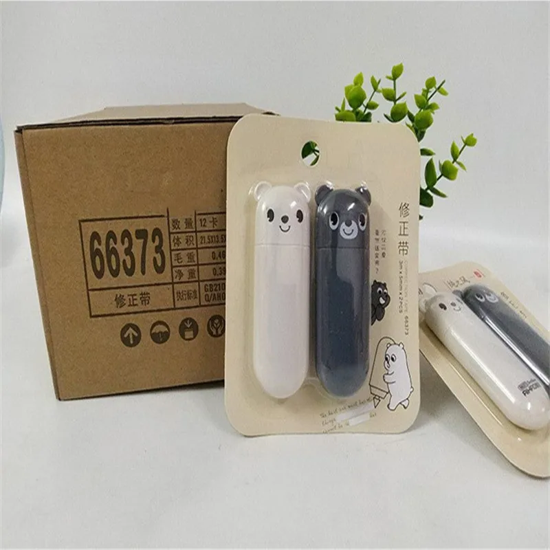 1 пара Корректирующая лента с милым медведем офисные аксессуары школьные