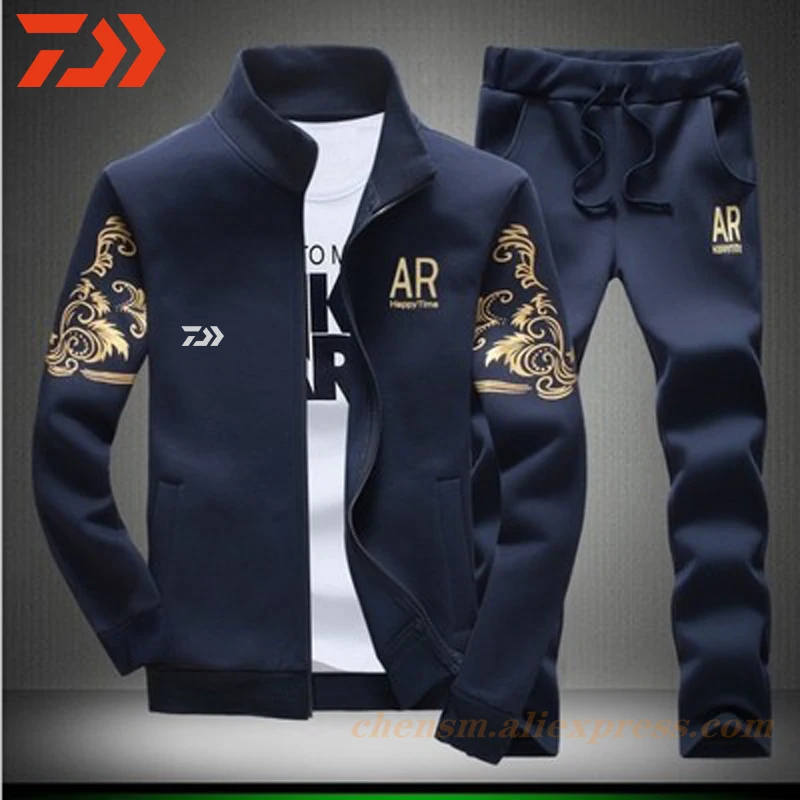 

2020 New DAIWA Fishing Jacket And Fishing Pants Outdoor Sport Spring Fishing Clothing Sets Men Plus Size Sportwear Suit