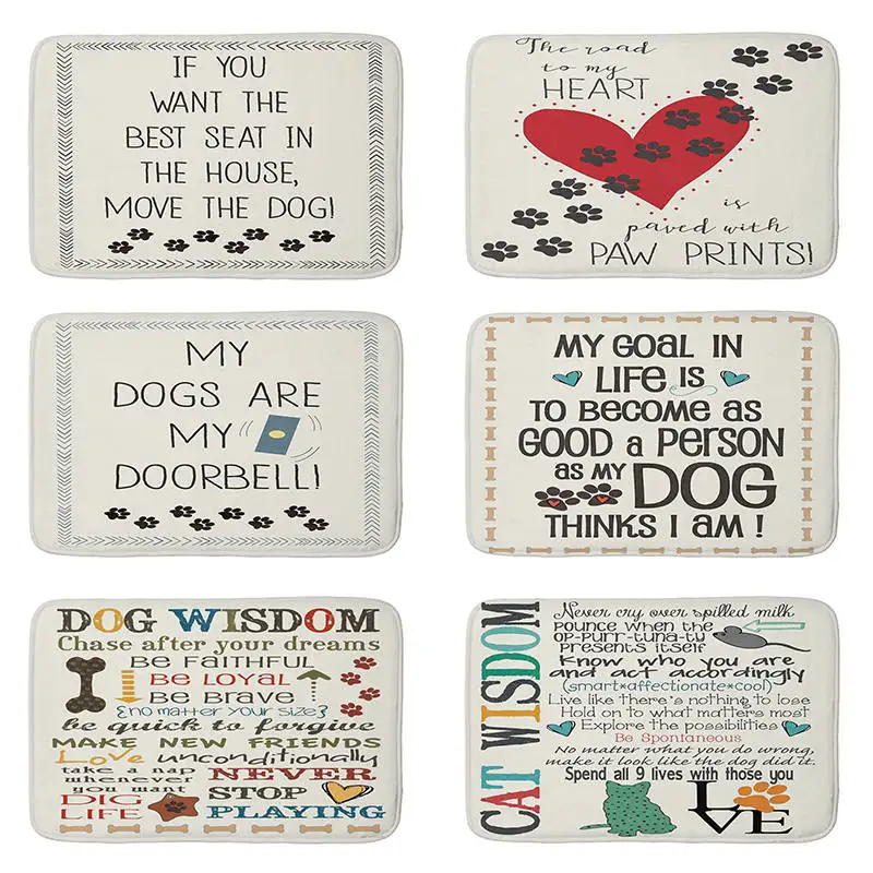 Письмо моя собака мой дверной звонок печатные фланелевые Коврики для пола