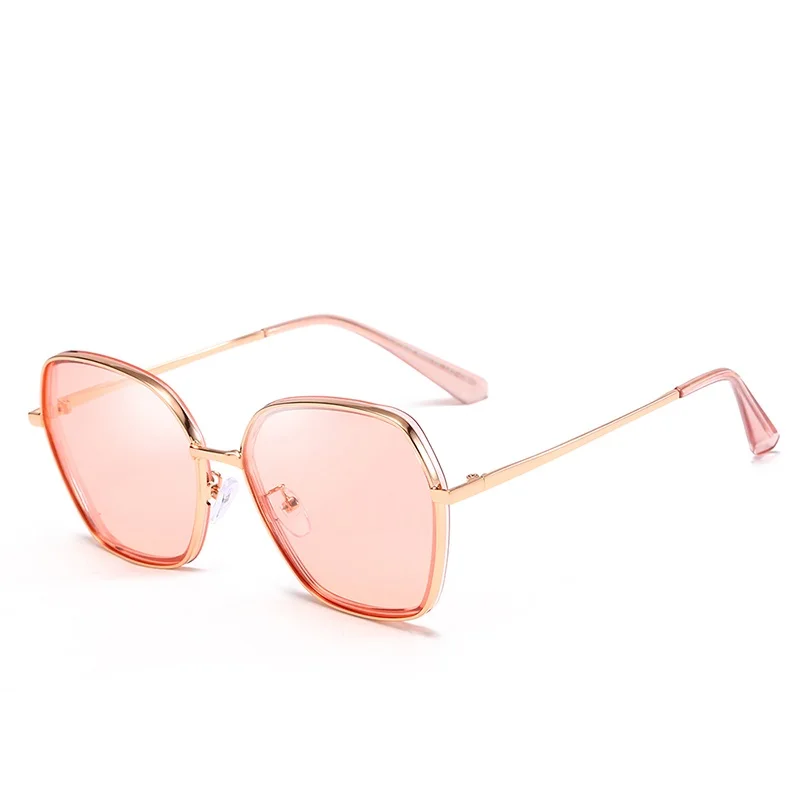 

New Polarize Polygonal Metal Frame for Women Outdoor Fashion Trends Sunglasses Design Master Elaborate Beach Tourism Sun Glasses