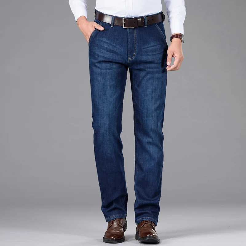High quality winter new plus velvet thick warm brand clothing men's casual size jeans youth stretch Man | Мужская одежда