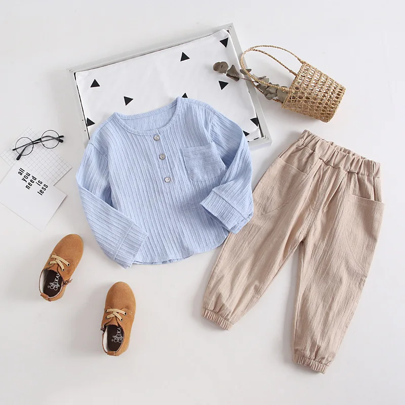 Комплекты для маленьких мальчиков детские костюмы одежда девочек малышей детей