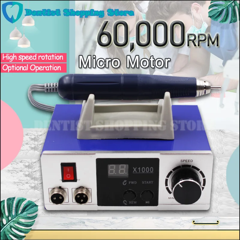 

60,000RPM High Quality Micromotor Non-Carbon Brushless Dentista Equipamento Laboratory Turbine Tip Handpiece odontotecnico