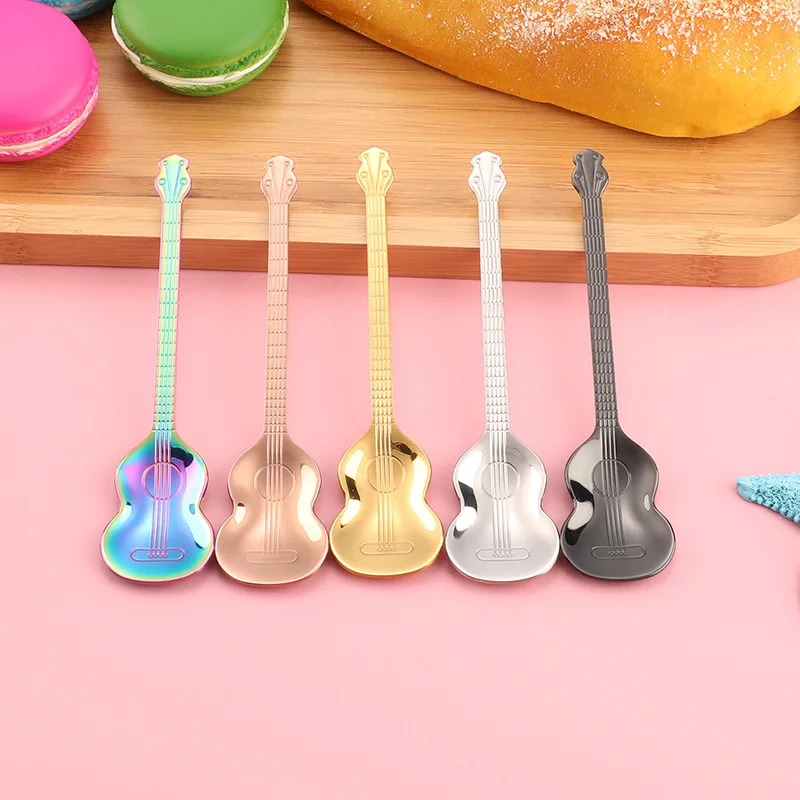 Смешная красочная десертная ложка для мороженого из нержавеющей стали в форме