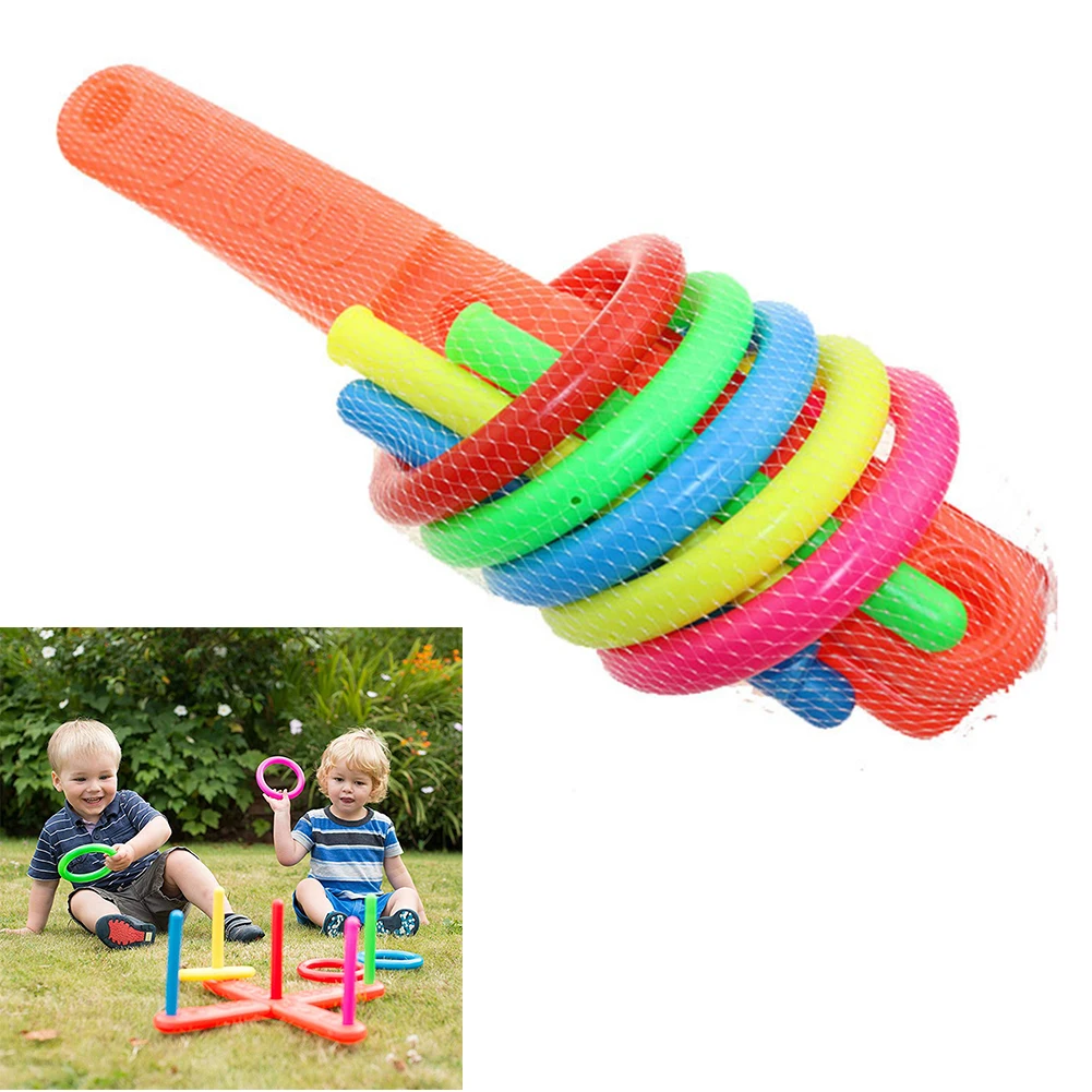 Baby Stacking Cup & Sports Circle Ferrule Stacked Layers Throwing Game Parent-Child Interactive Kids Outdoor Toys ZXH | Игрушки и
