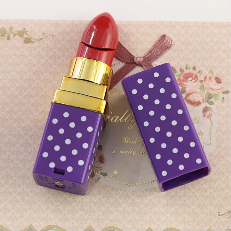 Новинка Дамская Зажигалка помада креативные зажигалки с пламенем заправляемая