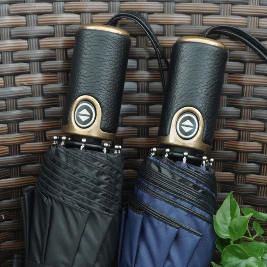 Зонтик сильный Безопасность Небьющийся качества Зонт кожаный Автоматическая