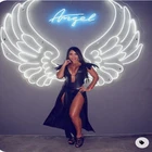 Неоновая вывеска Аngel Wings, неоновая вывеска для событий, вечевечерние, светодиодный неоновый светильник с ангелом, домашний декор для стен комнаты