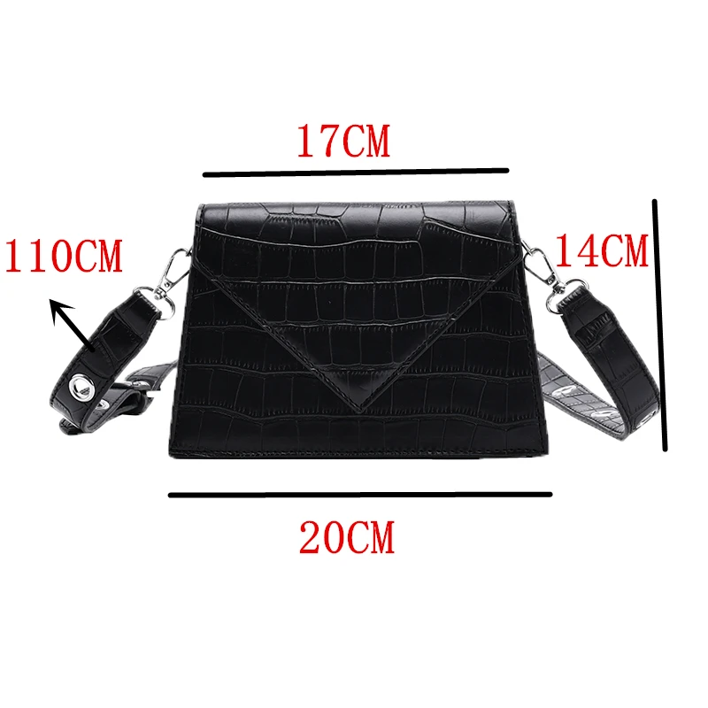 

Crocodile Pattern Fashion Shoulder Bag Women 2021 Trend PU Leather Stylish Crossbody Bag Mini Branded Designer Handbags Purse