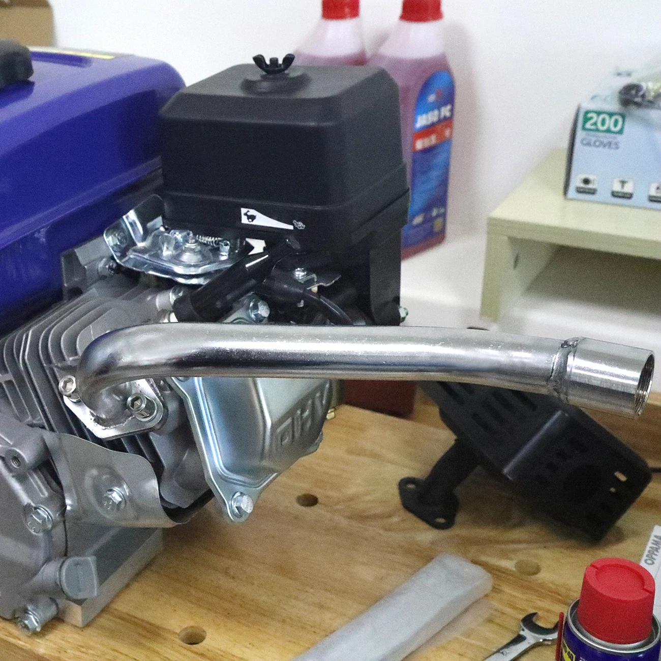 Заглушка выхлопной трубы 212cc для мини-велосипеда Predator Honda GX160 GX200 Go Kart | Автомобили