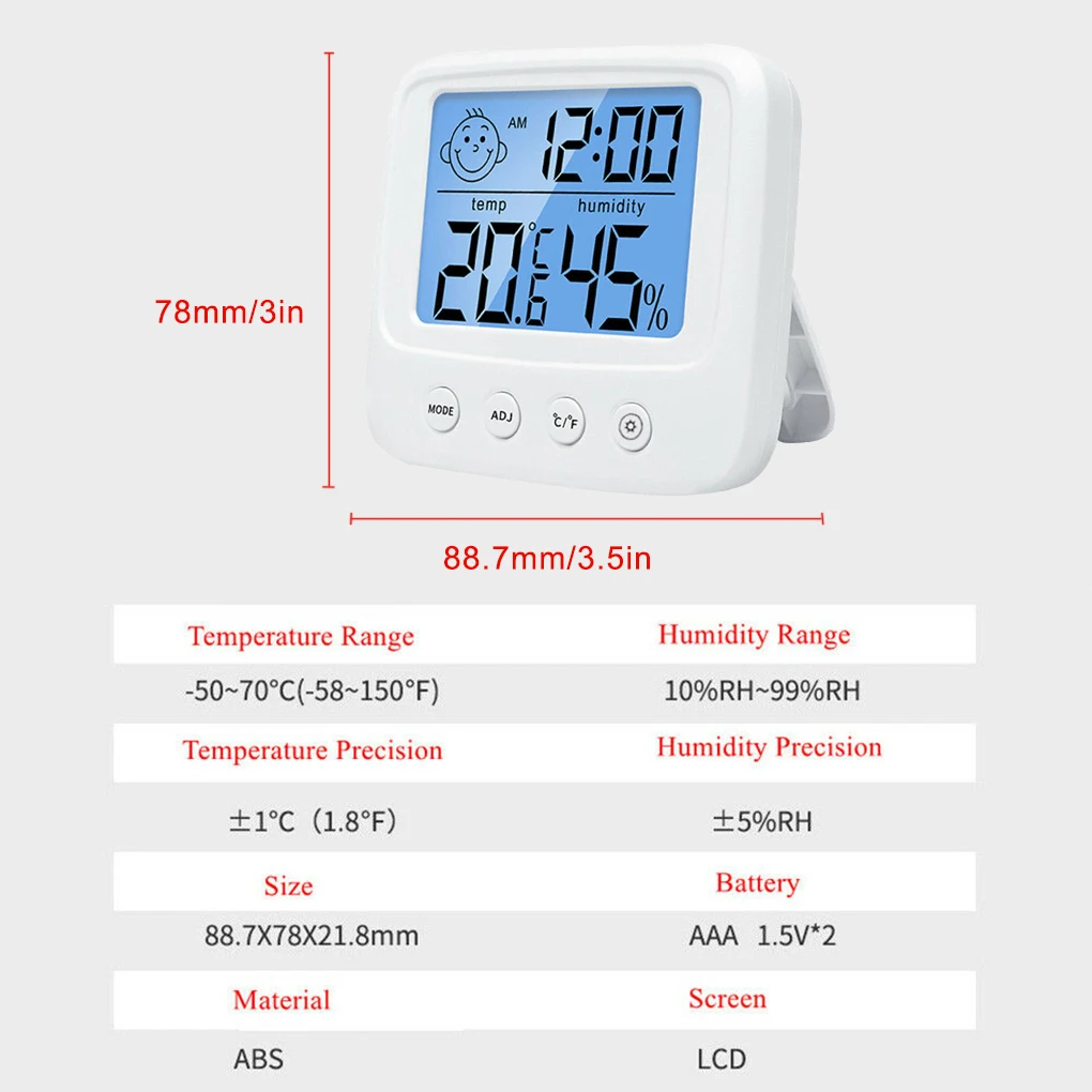 portable temperature sensor home humidity meter digital lcd screen indoor thermometer hygrometer gauge wall hanging thermometer free global shipping