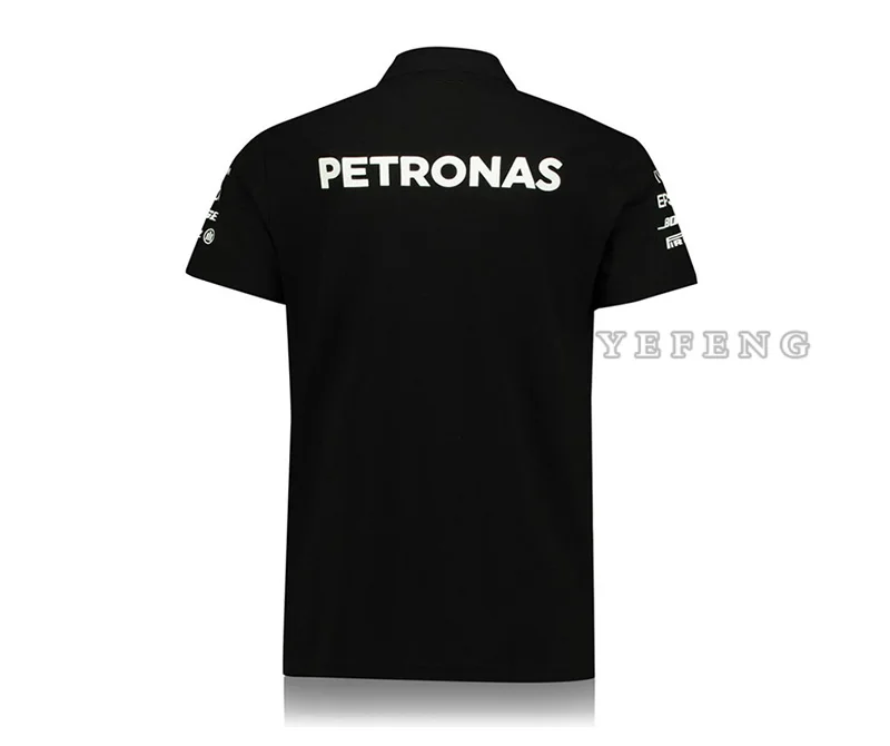 

2020 Black Petronas Printed For AMG Racing GP Short-Sleeved T-shirt Customized Summer Cycling Suit Lapel POLO Shirt Machine Team